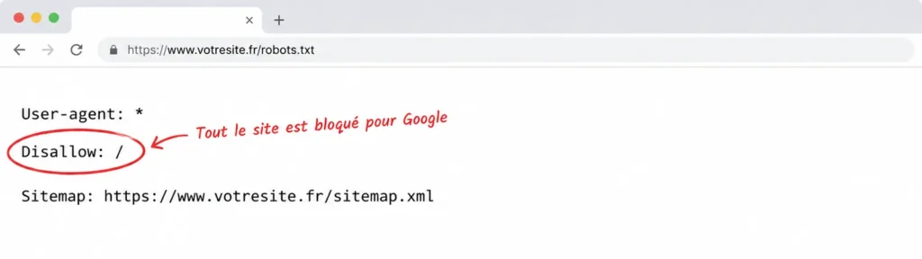 Fichier robots.txt qui bloque tout le site par erreur